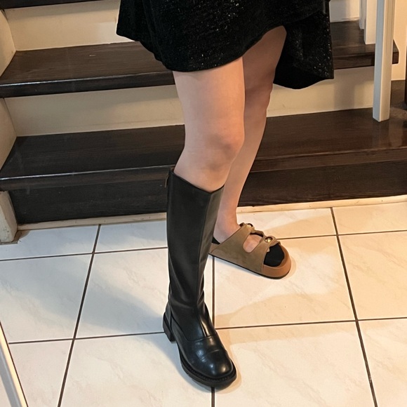 Black Leather Riding Boots - Picture 7 of 8